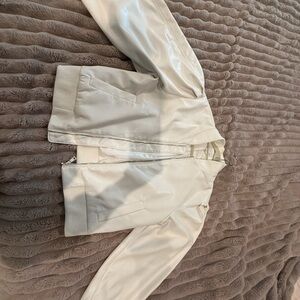 House of Harlow 1960 White Bomber Jacket